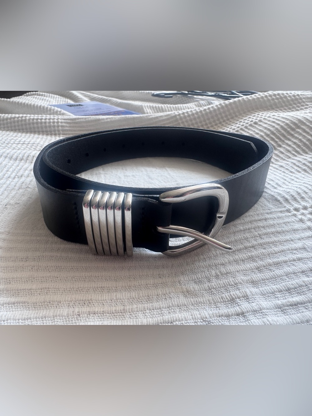 NWT Madewell multi keeper black leather belt small